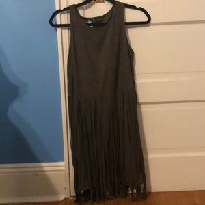 Lily Mae’s Fringe Faux Suede Dress